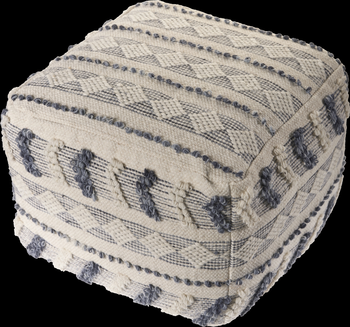 Ceinsa Blue/Ivory Pouf - Thumbnail - Image 3
