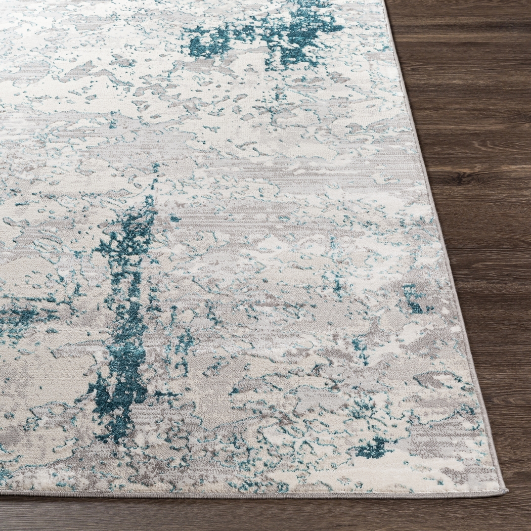 Celesse Teal 6'7 x 9' Rug - Thumbnail - Image 4