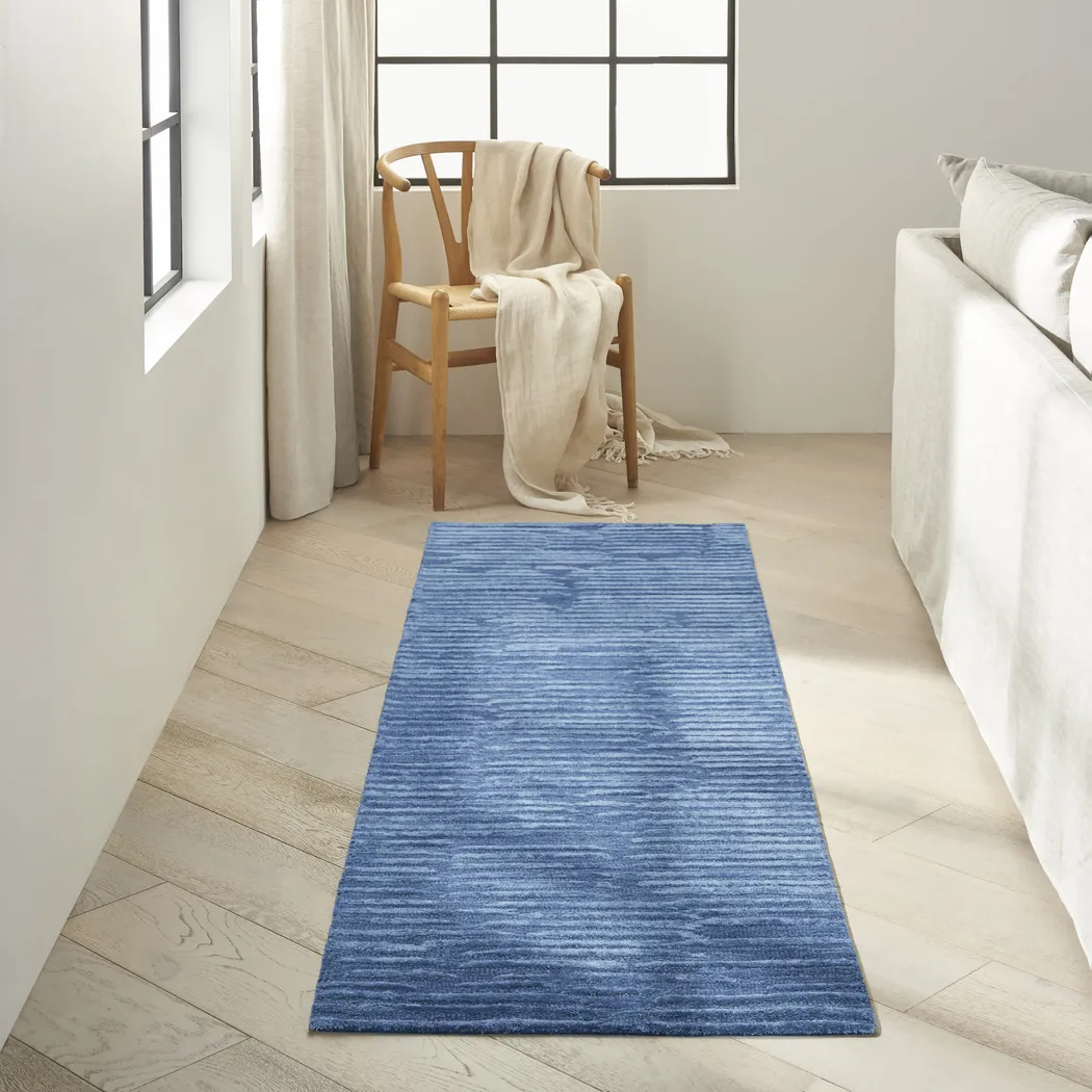 Celeste Blue 2'3 x 8' Runner Rug - Thumbnail - Image 2