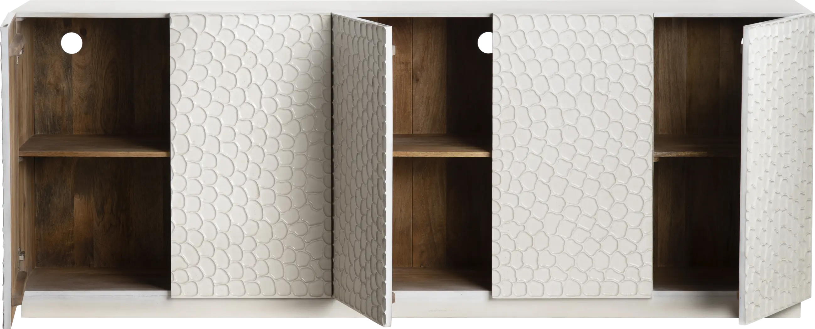 Celestia White 90 in. Credenza - Thumbnail - Image 2
