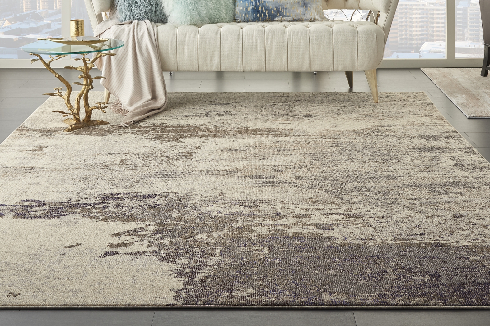 Celestial Sky Ivory 5.25' x 7.25' Rug - Thumbnail - Image 2