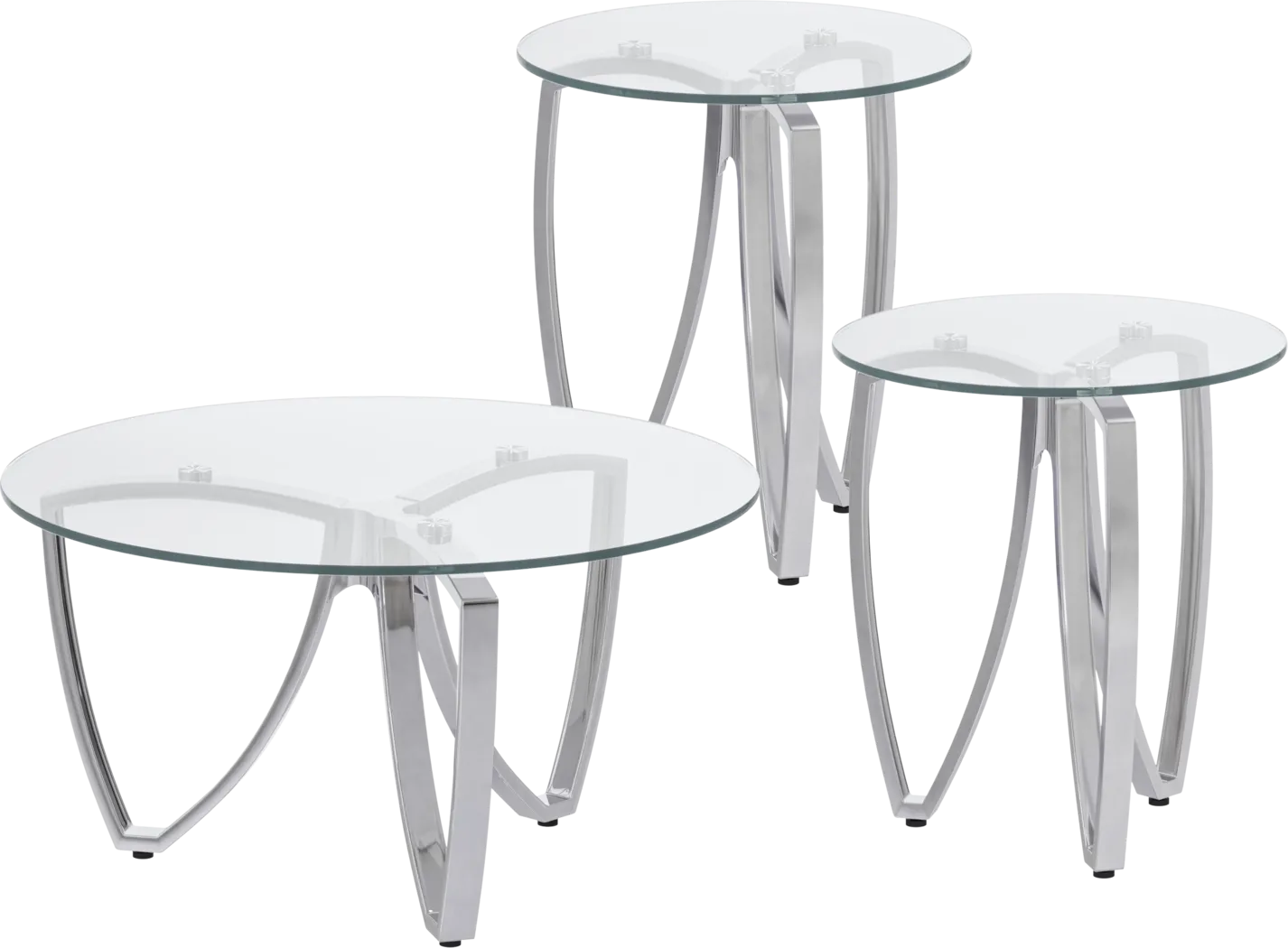 Celine Silver 3 Pc Table Set - Thumbnail - Image 1
