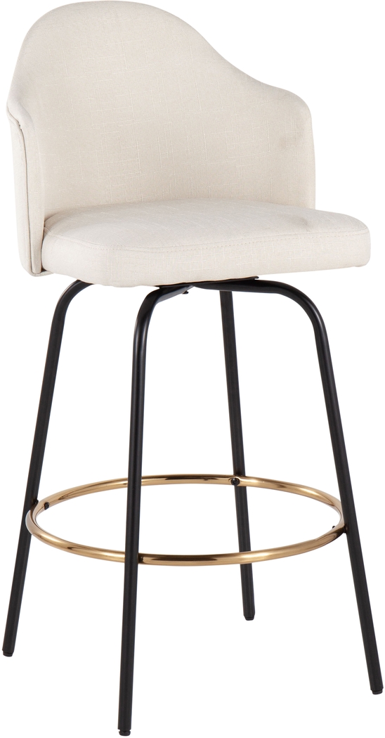 Cenarian Cream Counter Height Stool, Set of 2 - Thumbnail - Image 2