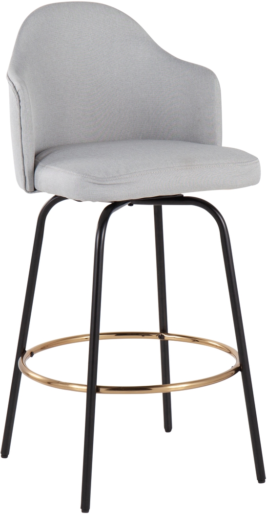 Cenarian Light Gray Counter Height Stool, Set of 2 - Thumbnail - Image 2