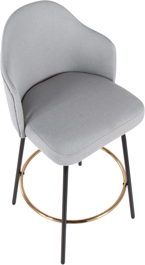 Cenarian Light Gray Counter Height Stool, Set of 2 - Thumbnail - Image 7