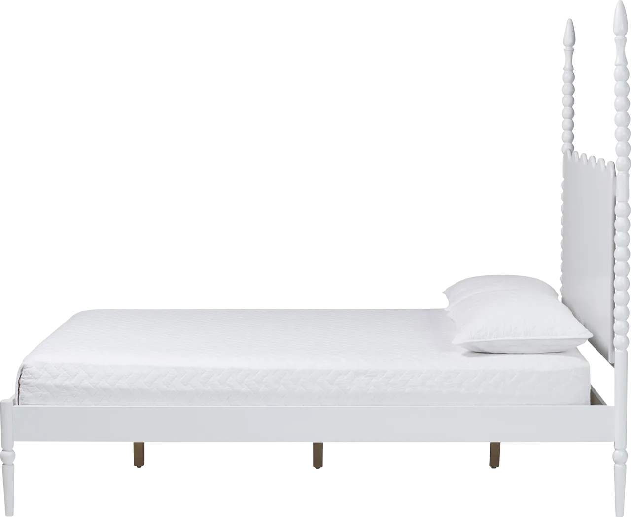 Cenda White King Platform Bed - Image 5