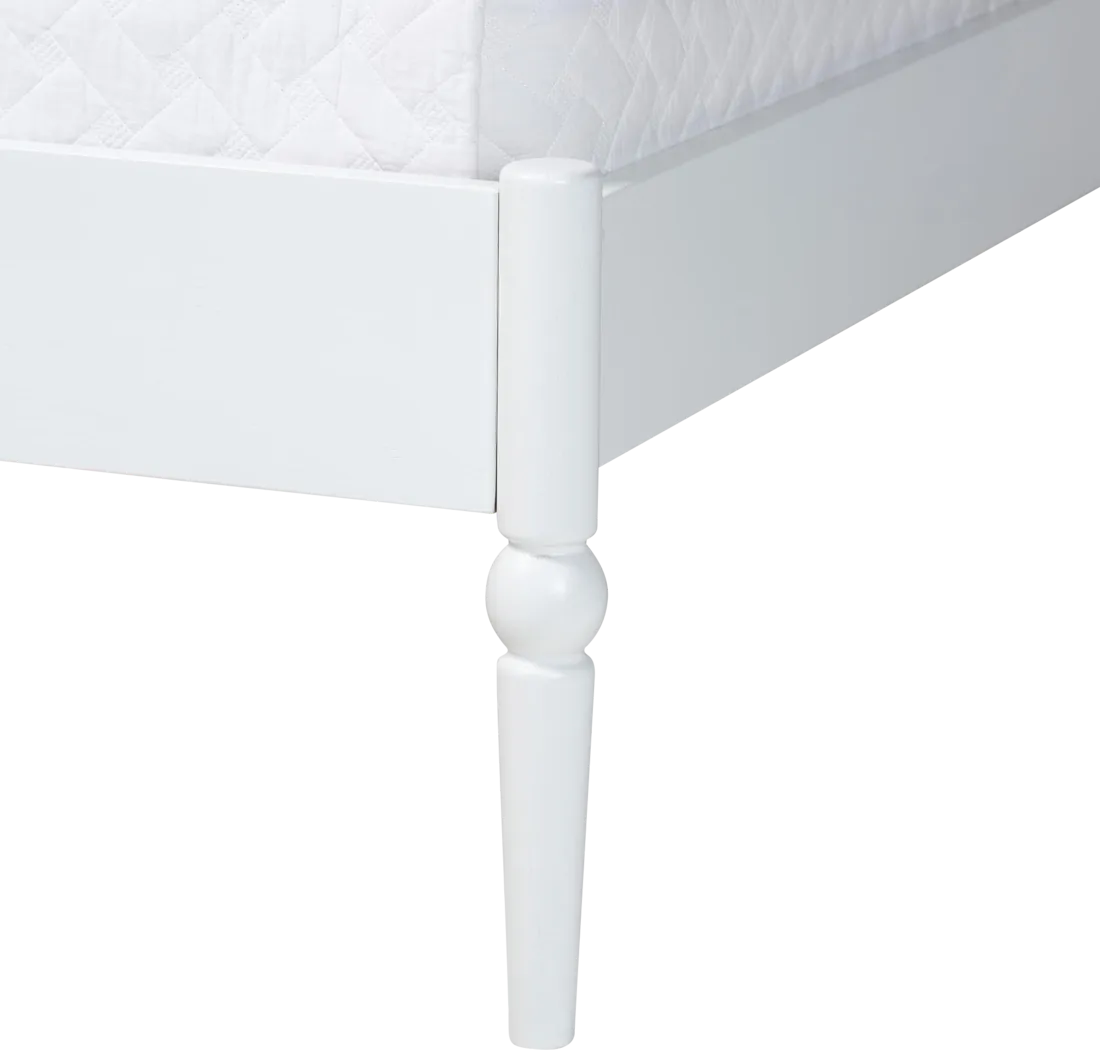 Cenda White King Platform Bed - Image 7
