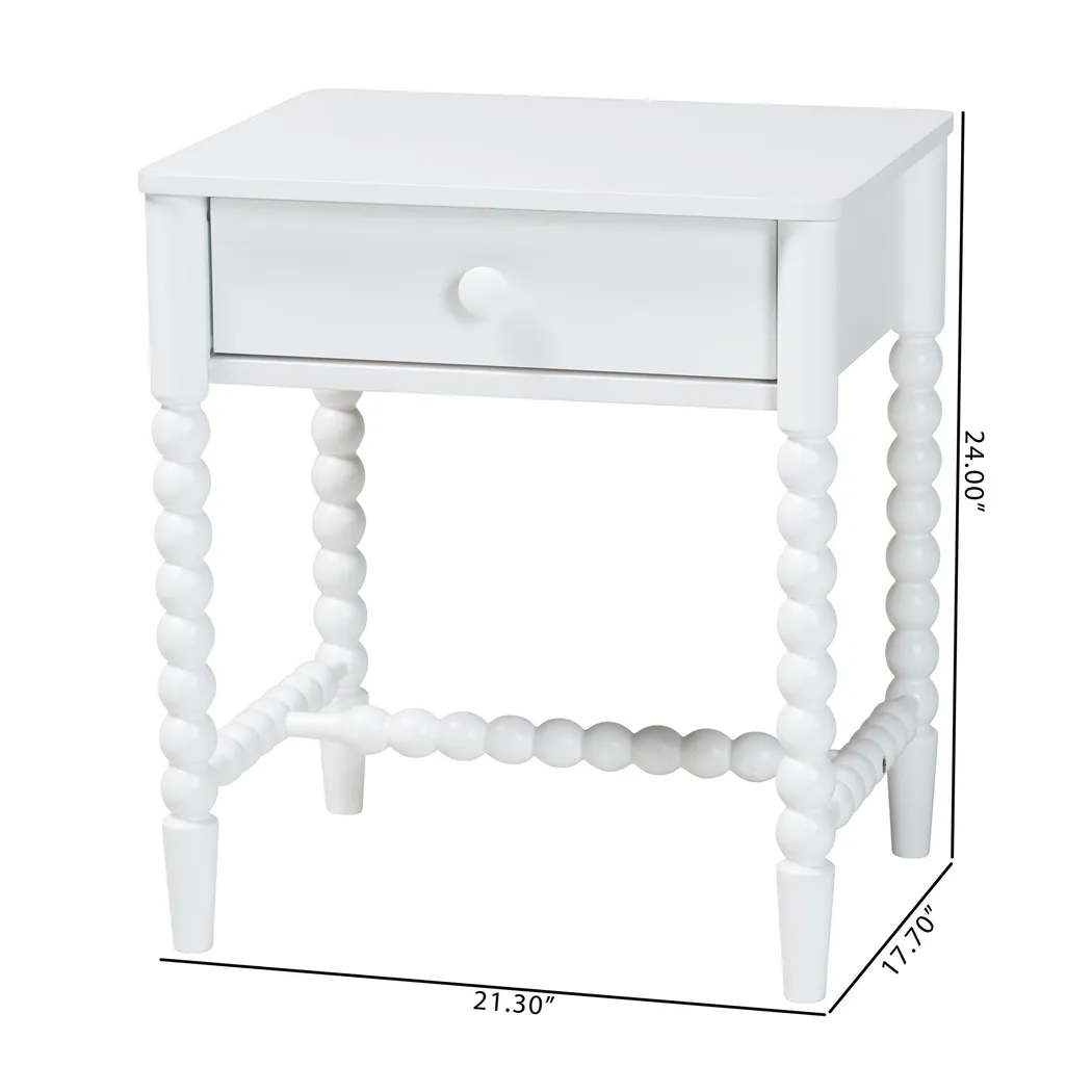 Cenda White Nightstand - Image 6