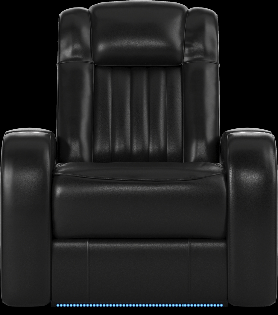 Cenova Black Leather 3 Pc Dual Power Reclining Living Room - Thumbnail - Image 22