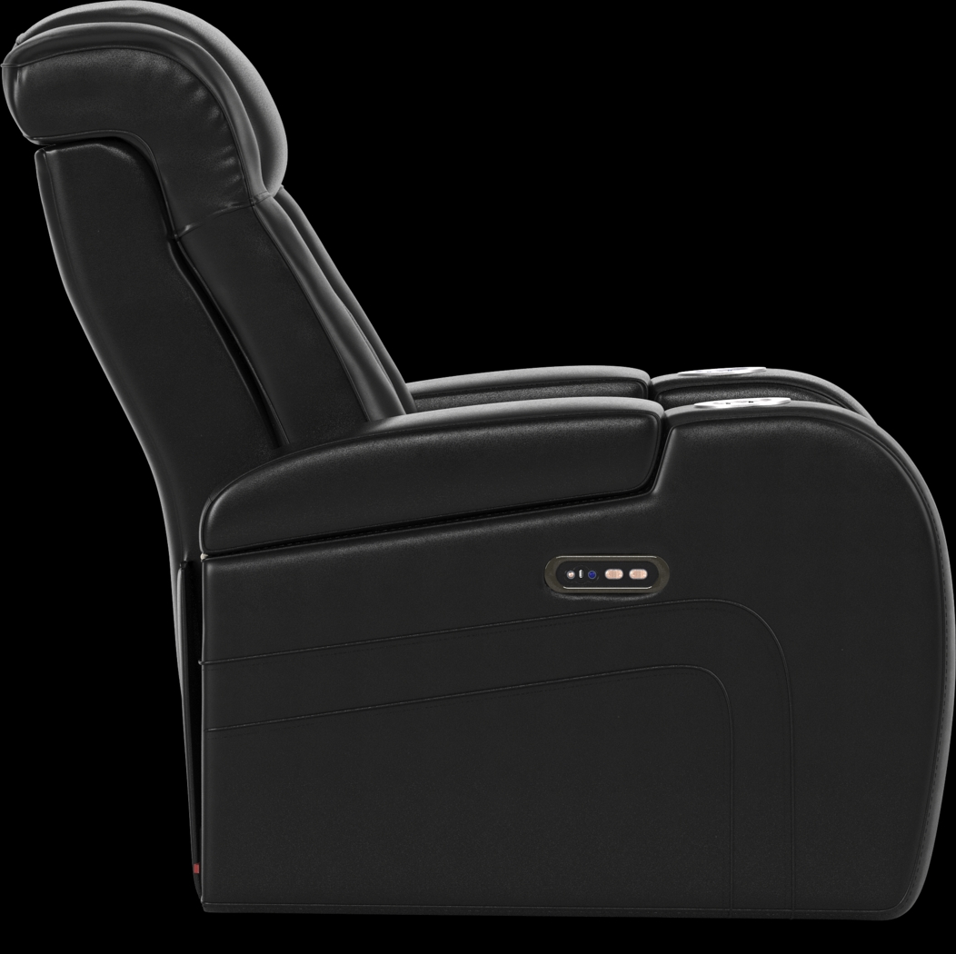 Cenova Black Leather 3 Pc Dual Power Reclining Living Room - Thumbnail - Image 23