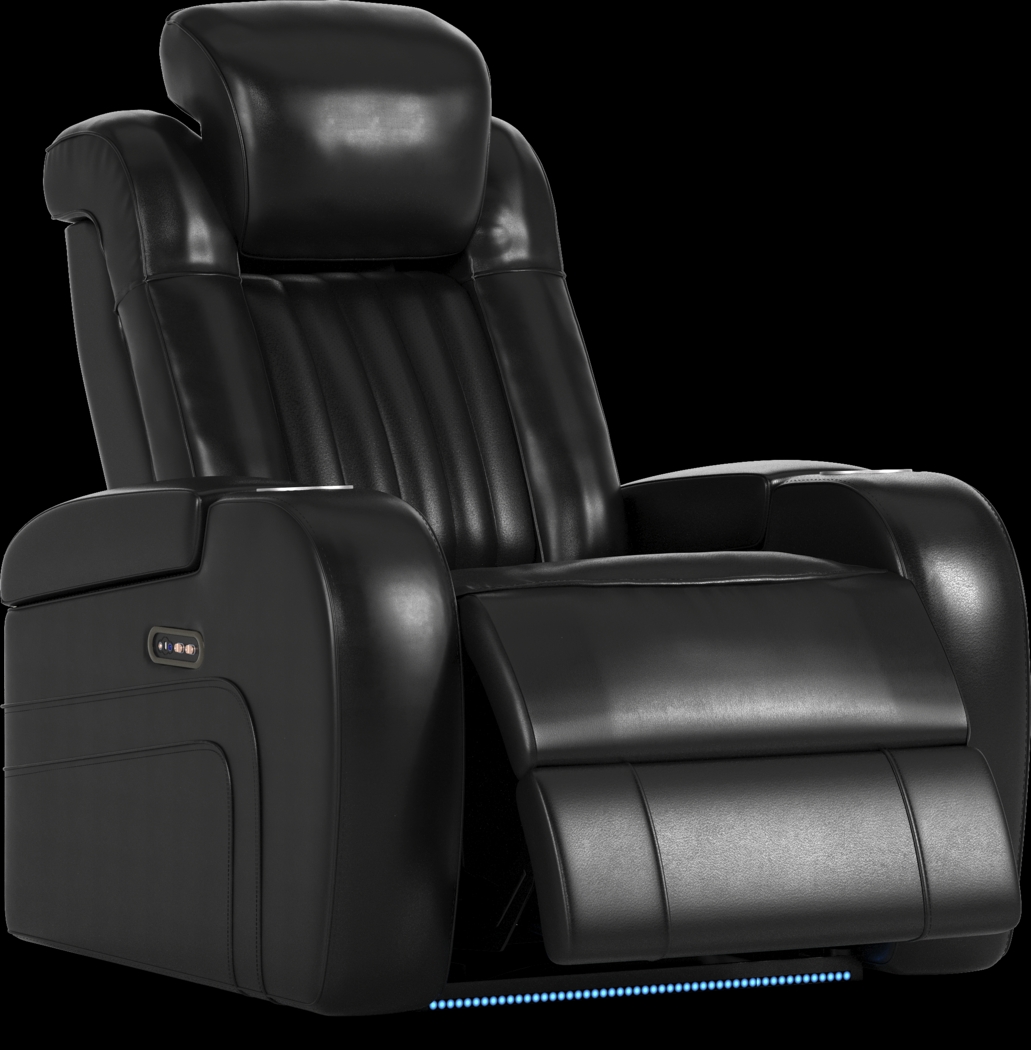 Cenova Black Leather 3 Pc Dual Power Reclining Living Room - Thumbnail - Image 25