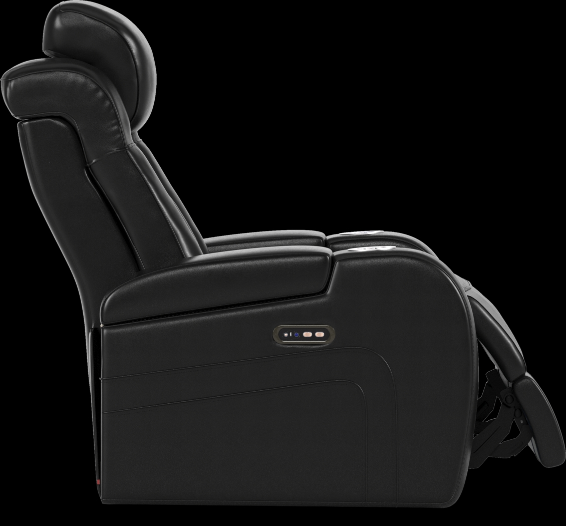 Cenova Black Leather 3 Pc Dual Power Reclining Living Room - Thumbnail - Image 26