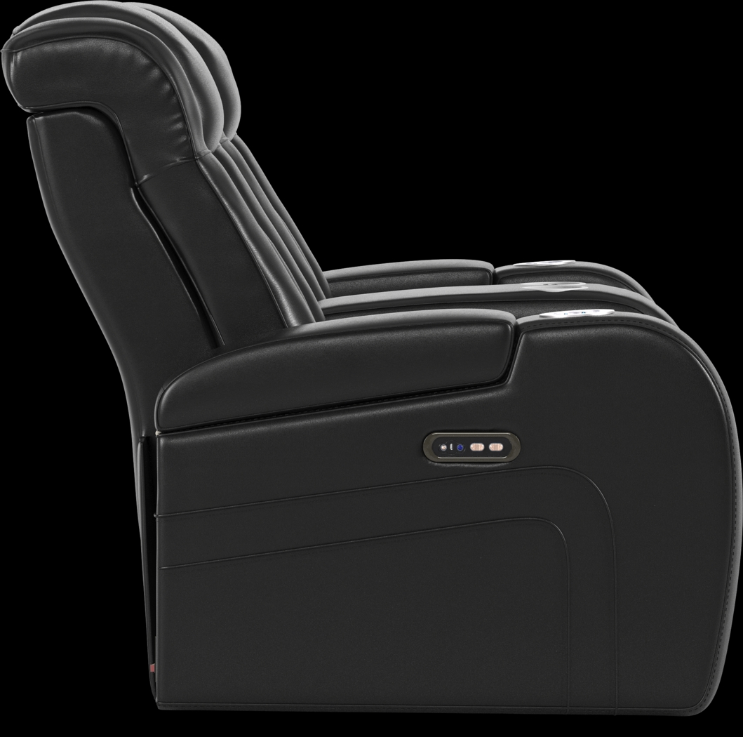 Cenova Black Leather 3 Pc Dual Power Reclining Living Room - Thumbnail - Image 14