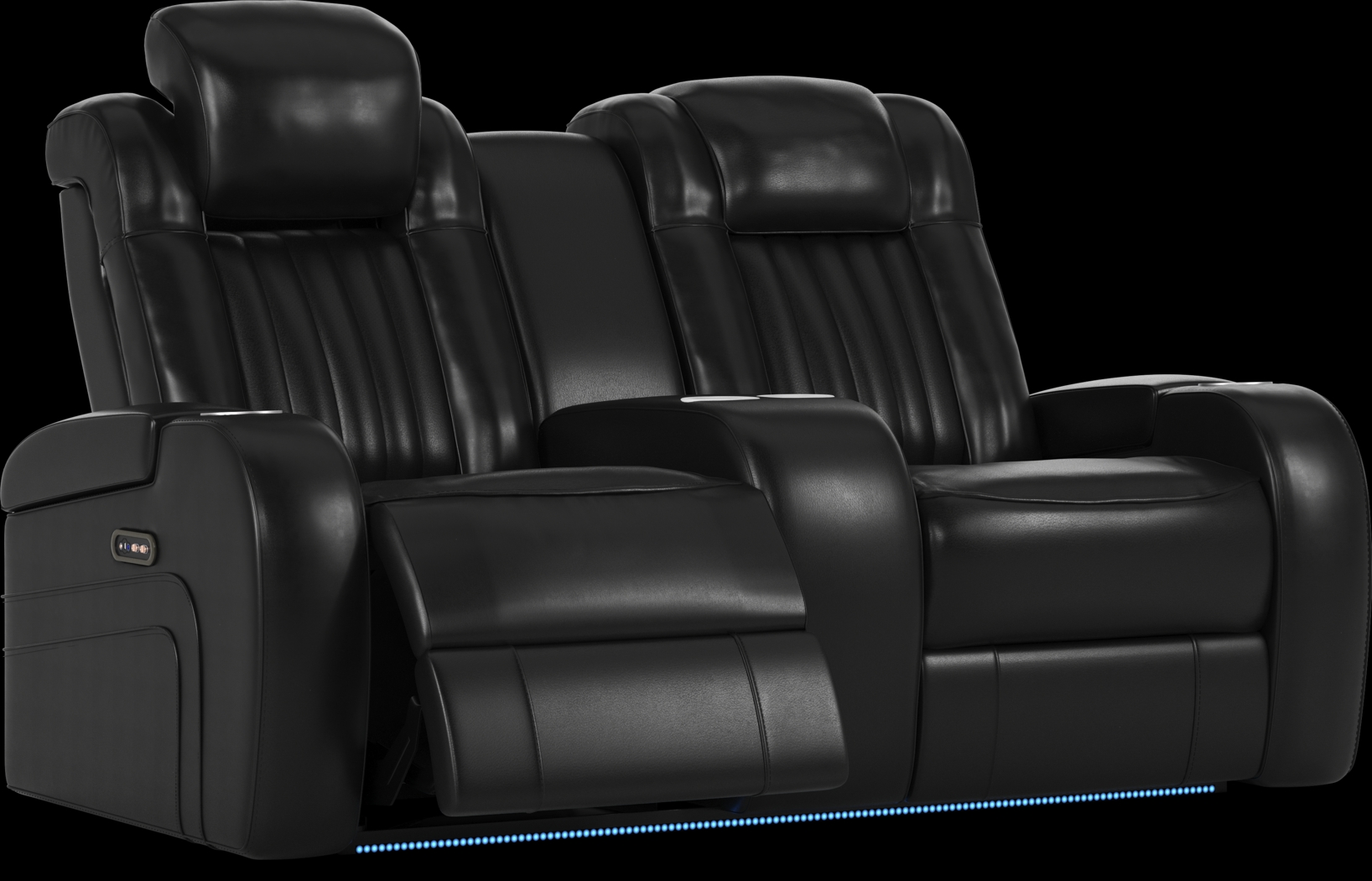 Cenova Black Leather 3 Pc Dual Power Reclining Living Room - Thumbnail - Image 16