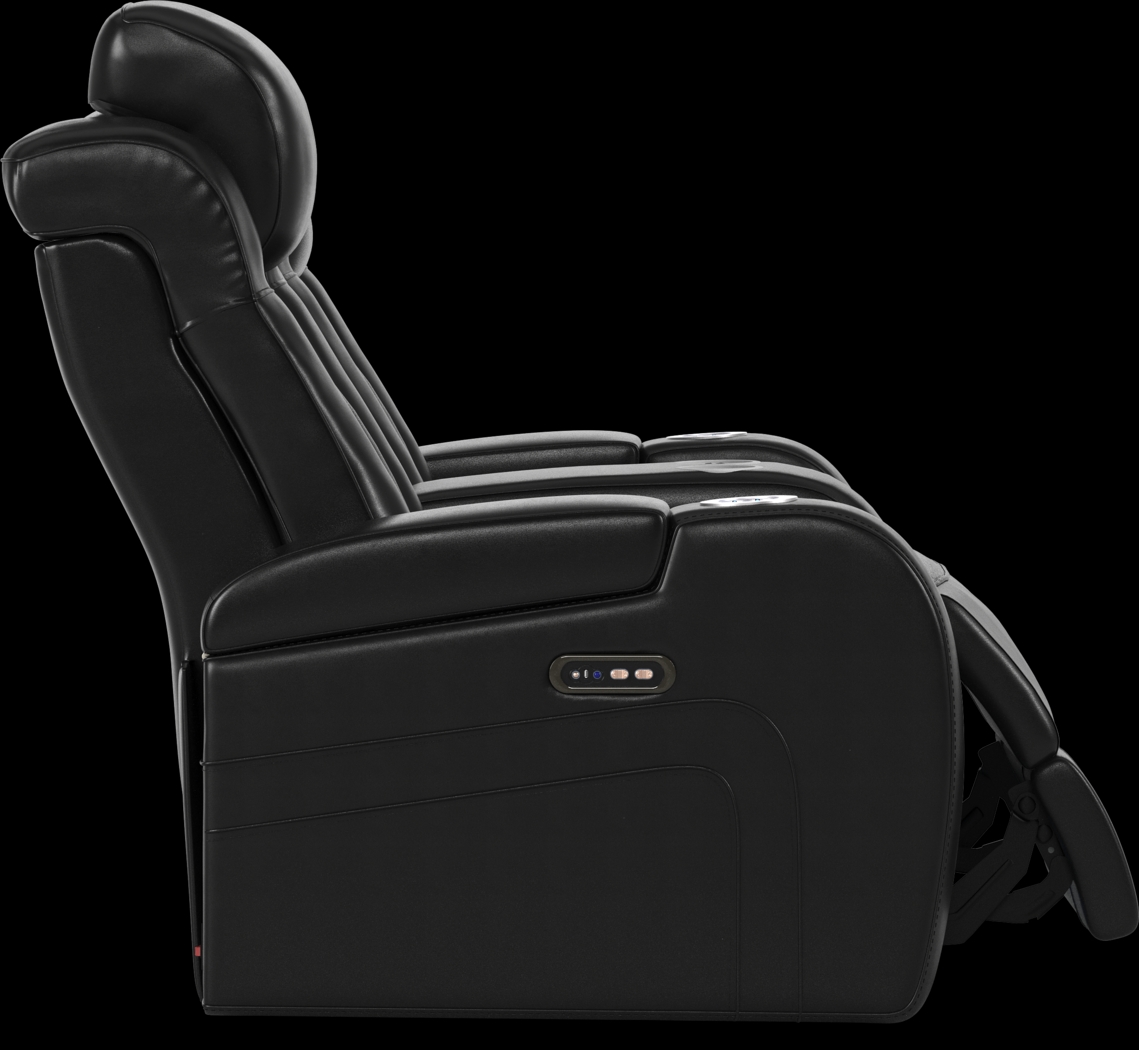 Cenova Black Leather 3 Pc Dual Power Reclining Living Room - Thumbnail - Image 17