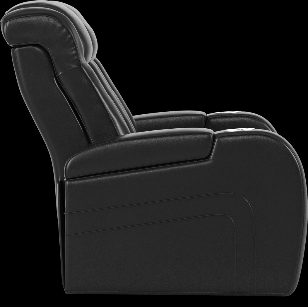 Cenova Black Leather 7 Pc Living Room with Dual Power Reclining Sofa - Thumbnail - Image 15