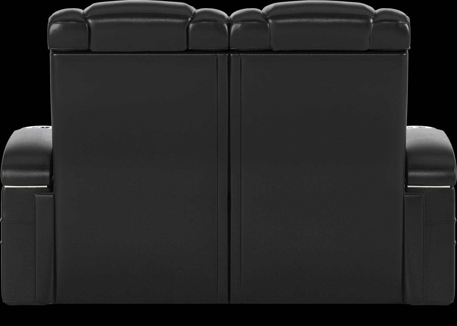 Cenova Black Leather 7 Pc Living Room with Dual Power Reclining Sofa - Thumbnail - Image 16