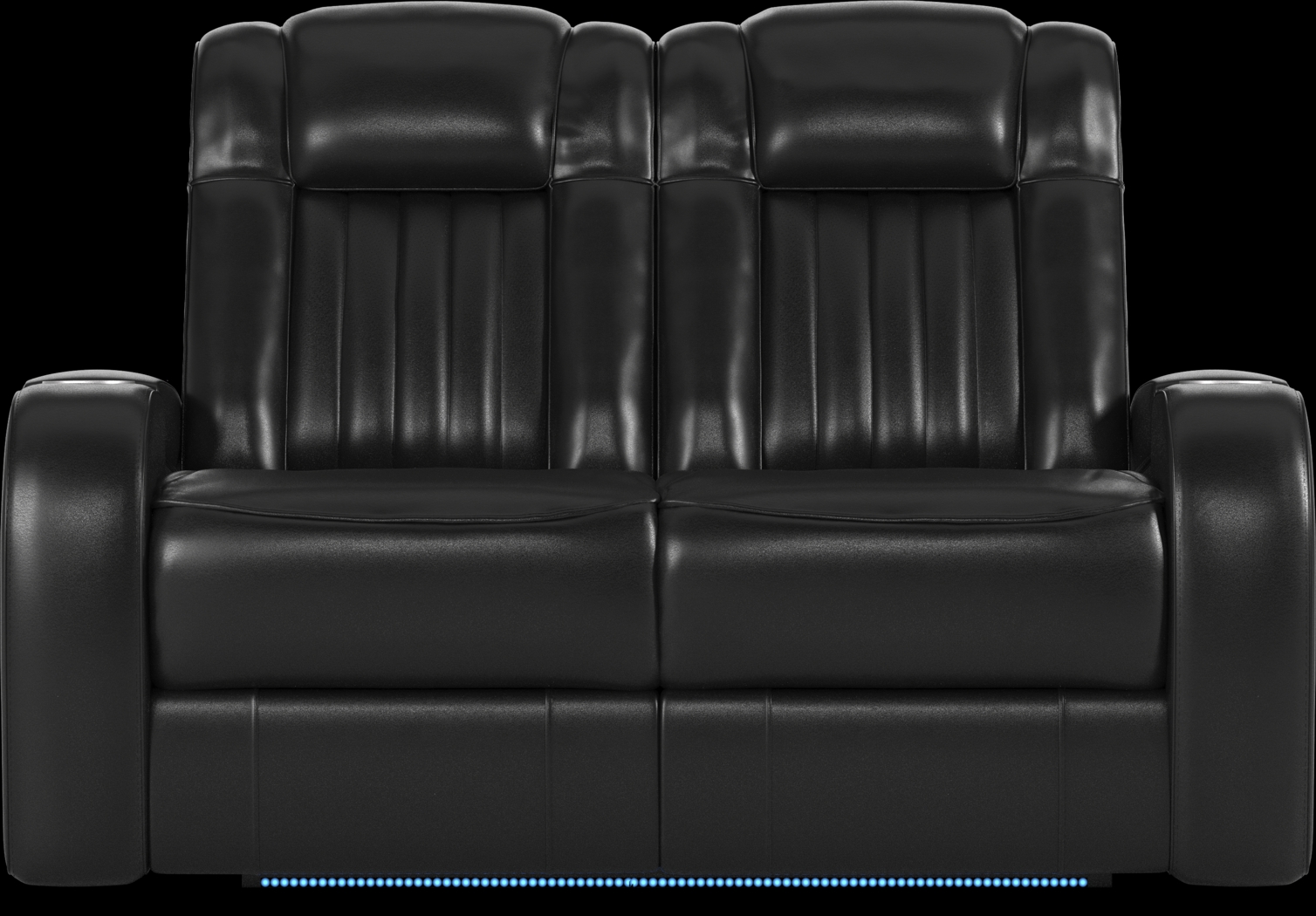Cenova Black Leather 7 Pc Living Room with Dual Power Reclining Sofa - Thumbnail - Image 13