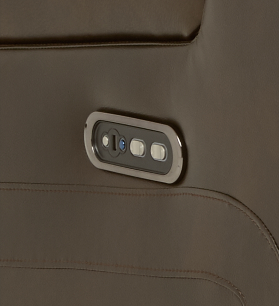 Cenova Brown Leather 3 Pc Living Room with Dual Reclining Sofa - Thumbnail - Image 10