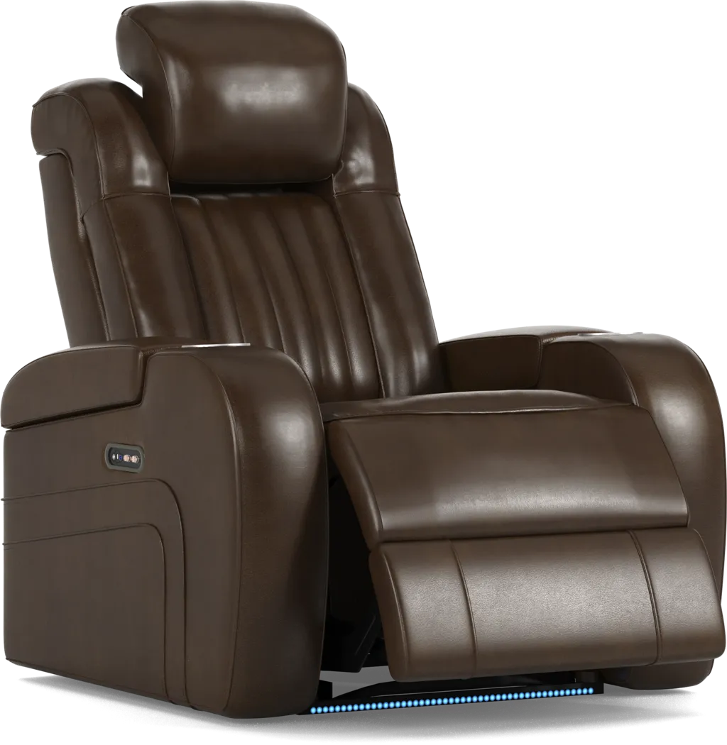 Cenova Brown Leather 3 Pc Living Room with Dual Reclining Sofa - Thumbnail - Image 22