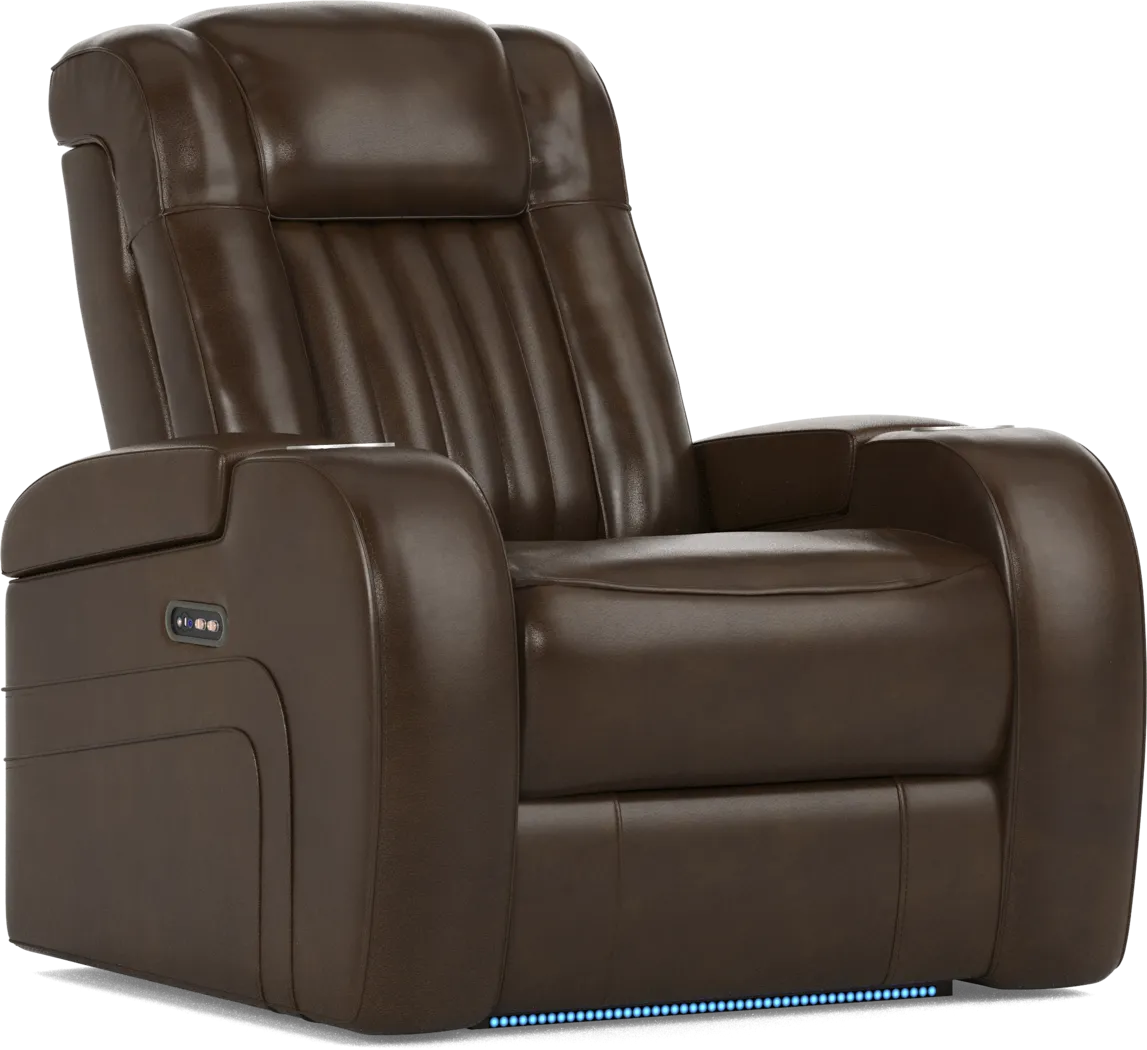 Cenova Brown Leather 3 Pc Living Room with Dual Reclining Sofa - Thumbnail - Image 18