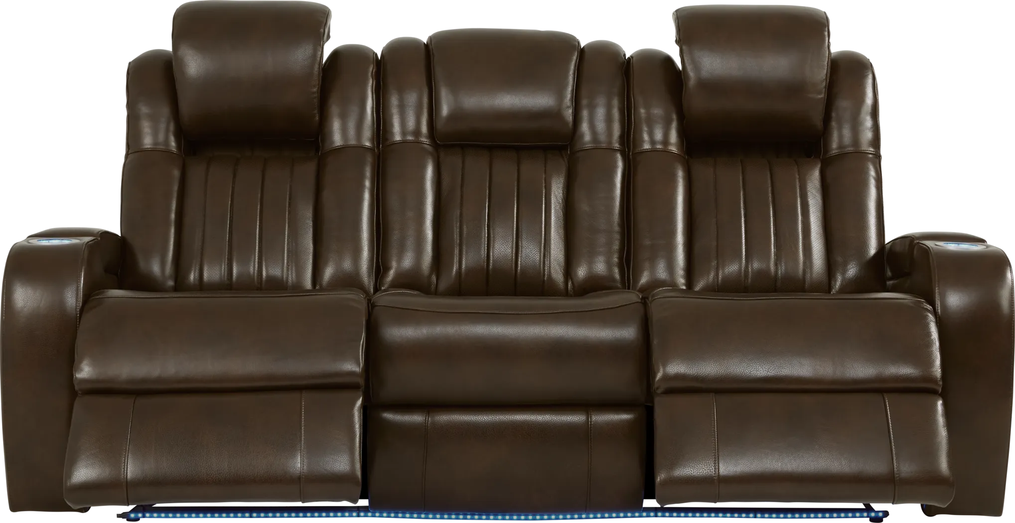 Cenova Brown Leather 3 Pc Living Room with Dual Reclining Sofa - Thumbnail - Image 9