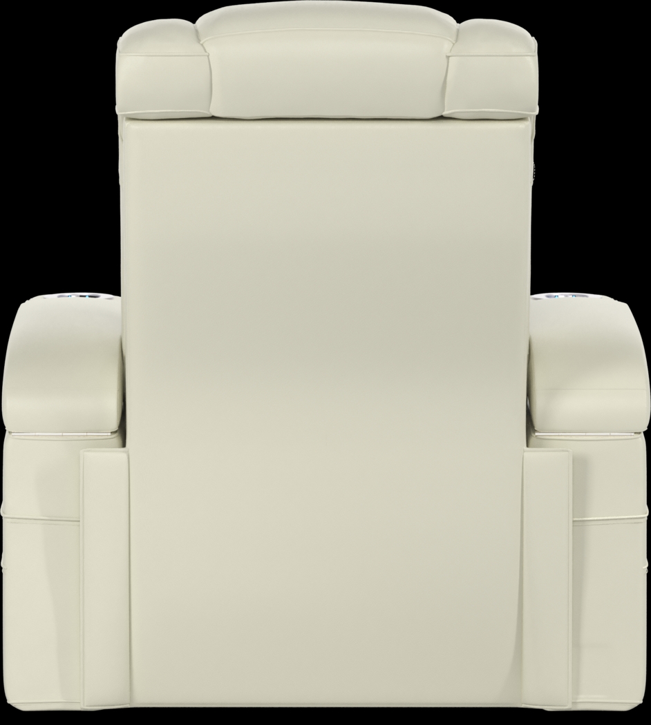 Cenova Ivory Leather 3 Pc Dual Power Reclining Living Room - Thumbnail - Image 24