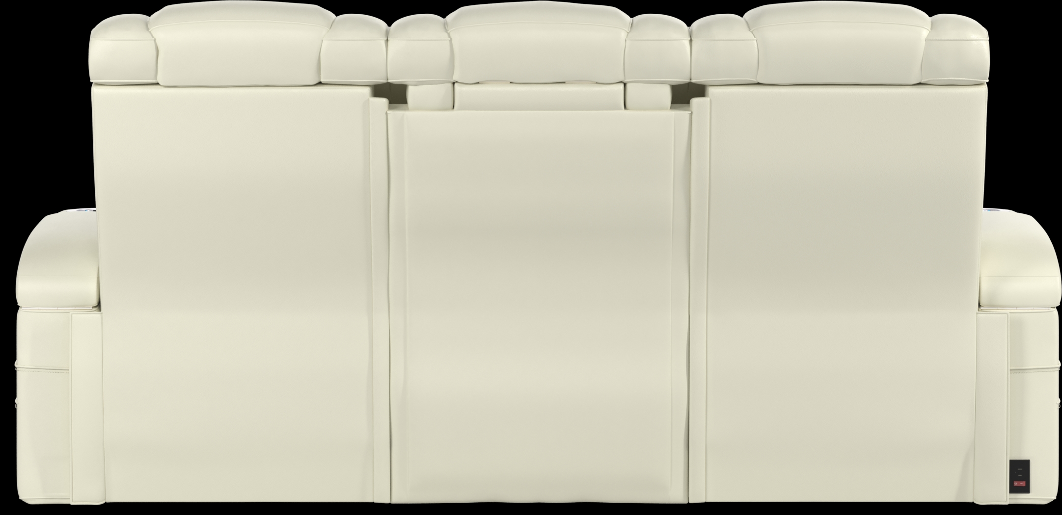 Cenova Ivory Leather 3 Pc Dual Power Reclining Living Room - Thumbnail - Image 7