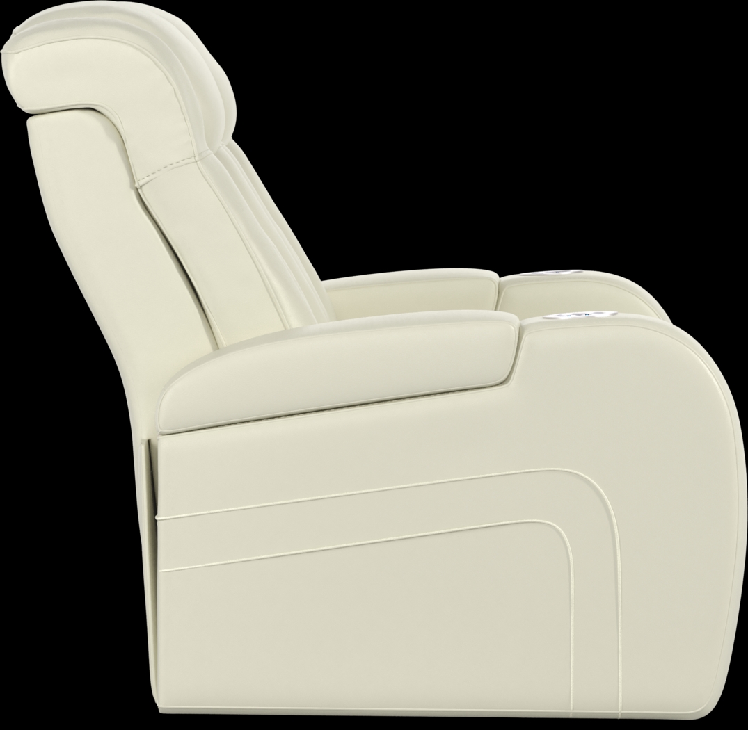 Cenova Ivory Leather 3 Pc Living Room with Dual Power Reclining Sofa - Thumbnail - Image 16