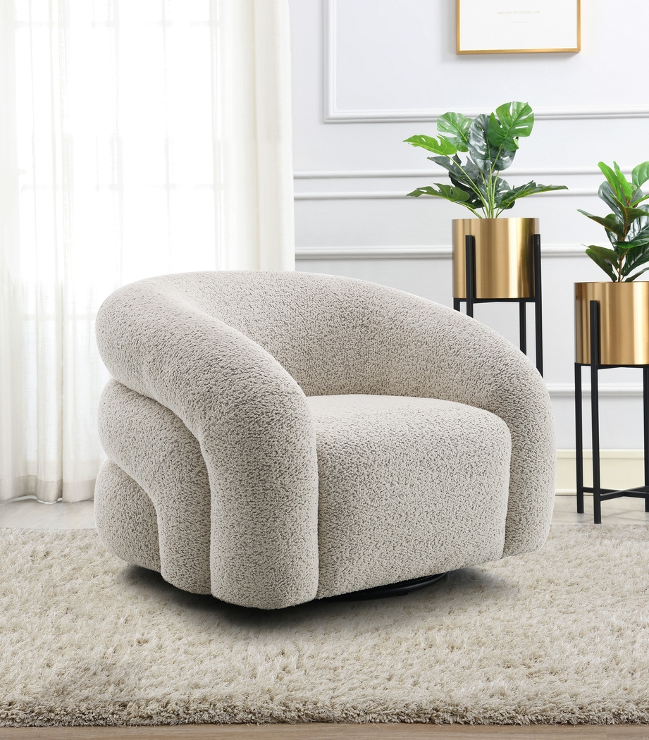 Centaroca Gray Swivel Accent Chair - Thumbnail - Image 2