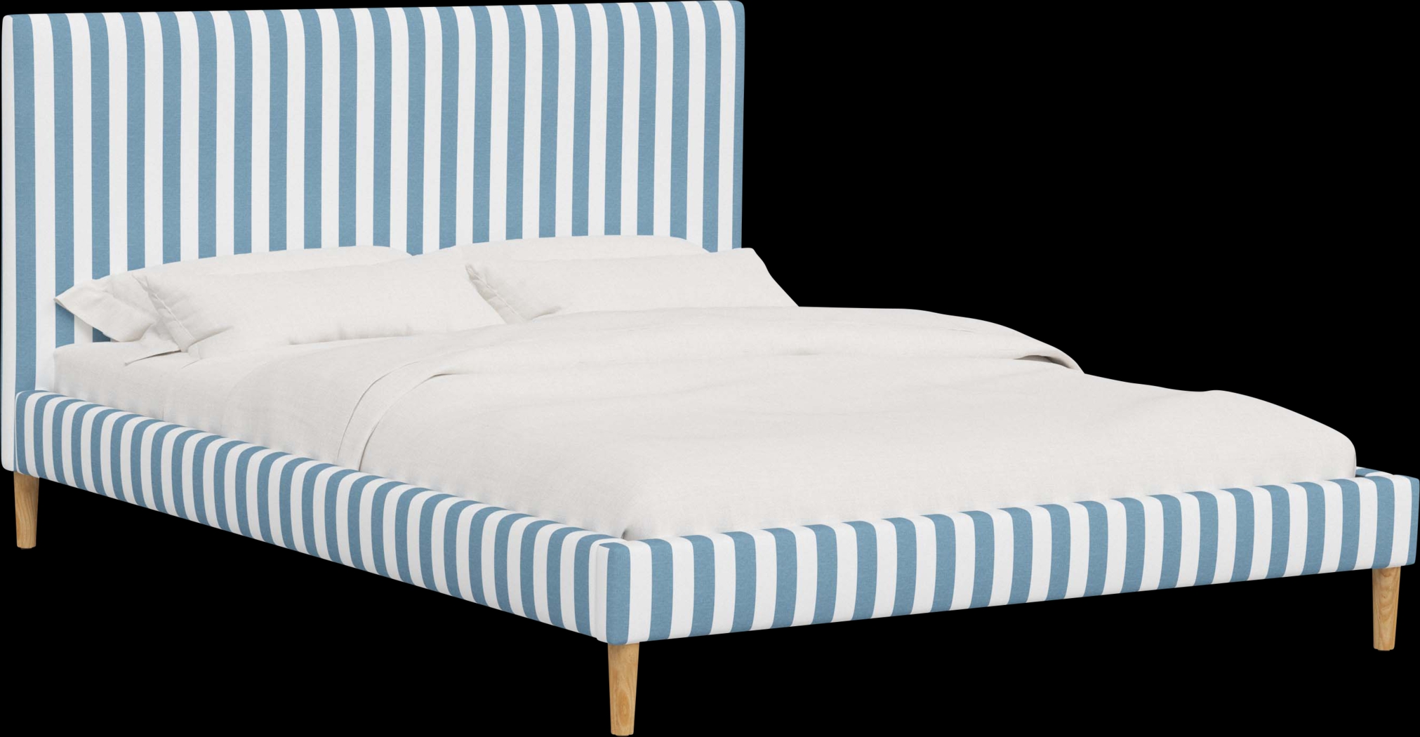 Cenwyn Blue Queen Platform Bed - Thumbnail - Image 1