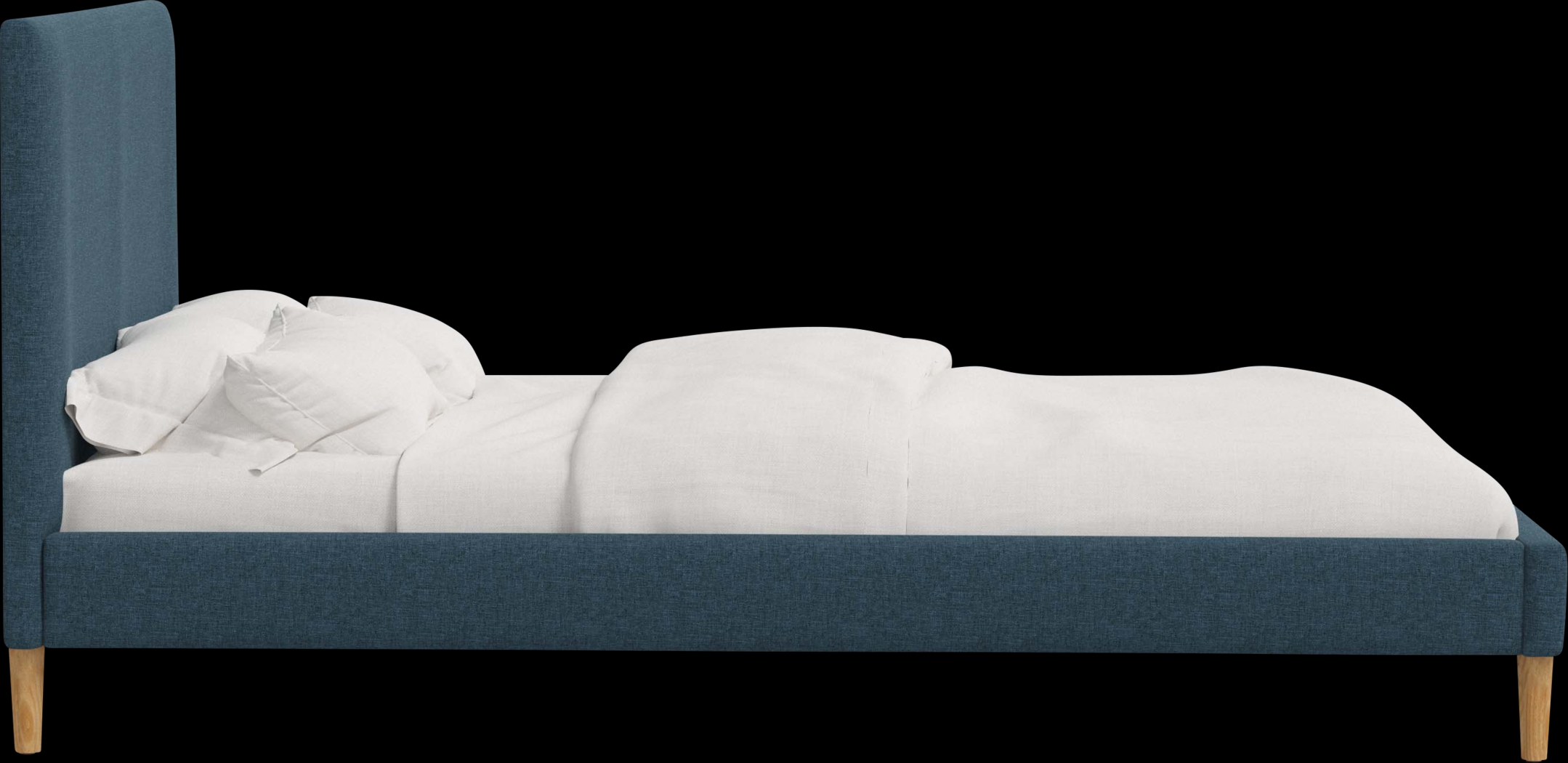 Cenwyn Dark Blue Twin Platform Bed - Thumbnail - Image 4