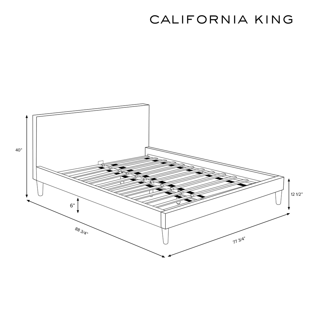 Cenwyn White Cal King Platform Bed - Thumbnail - Image 2
