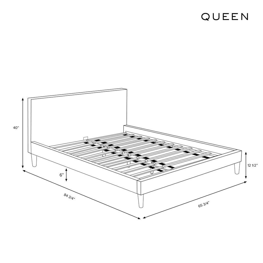 Cenwyn White Queen Platform Bed - Thumbnail - Image 2