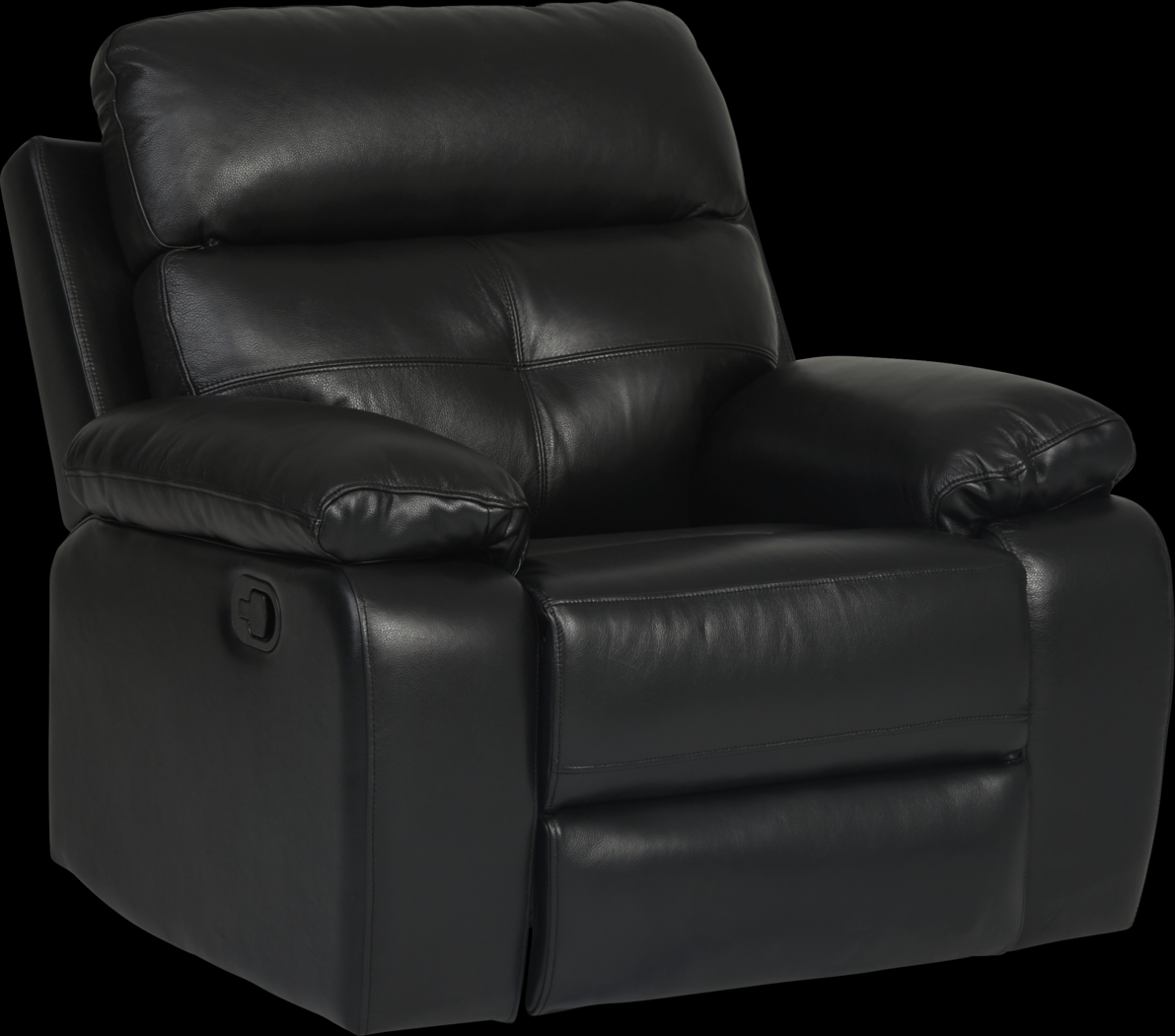 Cepano Black Leather 2 Pc Living Room with Reclining Sofa - Thumbnail - Image 4
