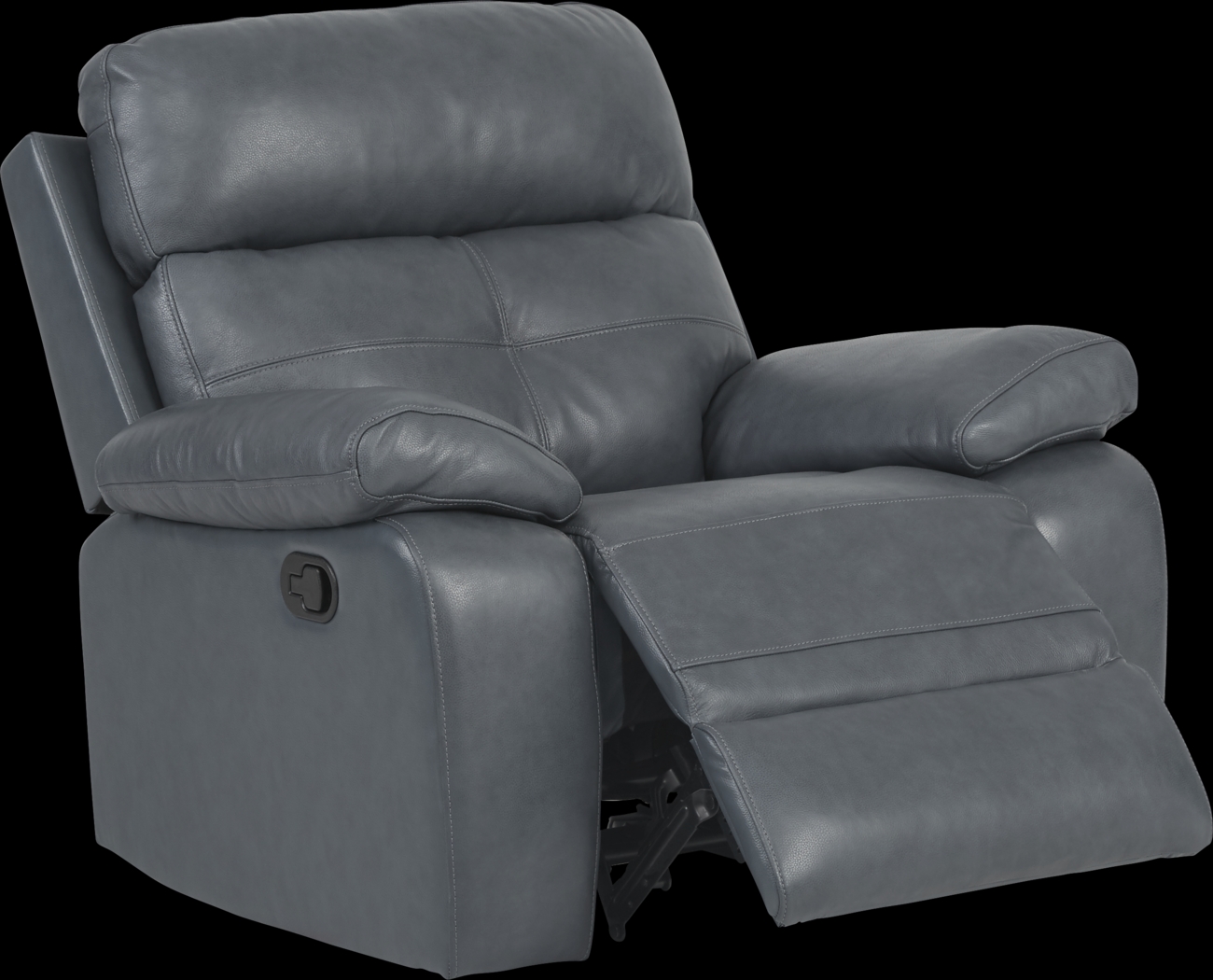 Cepano Blue Leather 2 Pc Living Room with Reclining Sofa - Thumbnail - Image 5