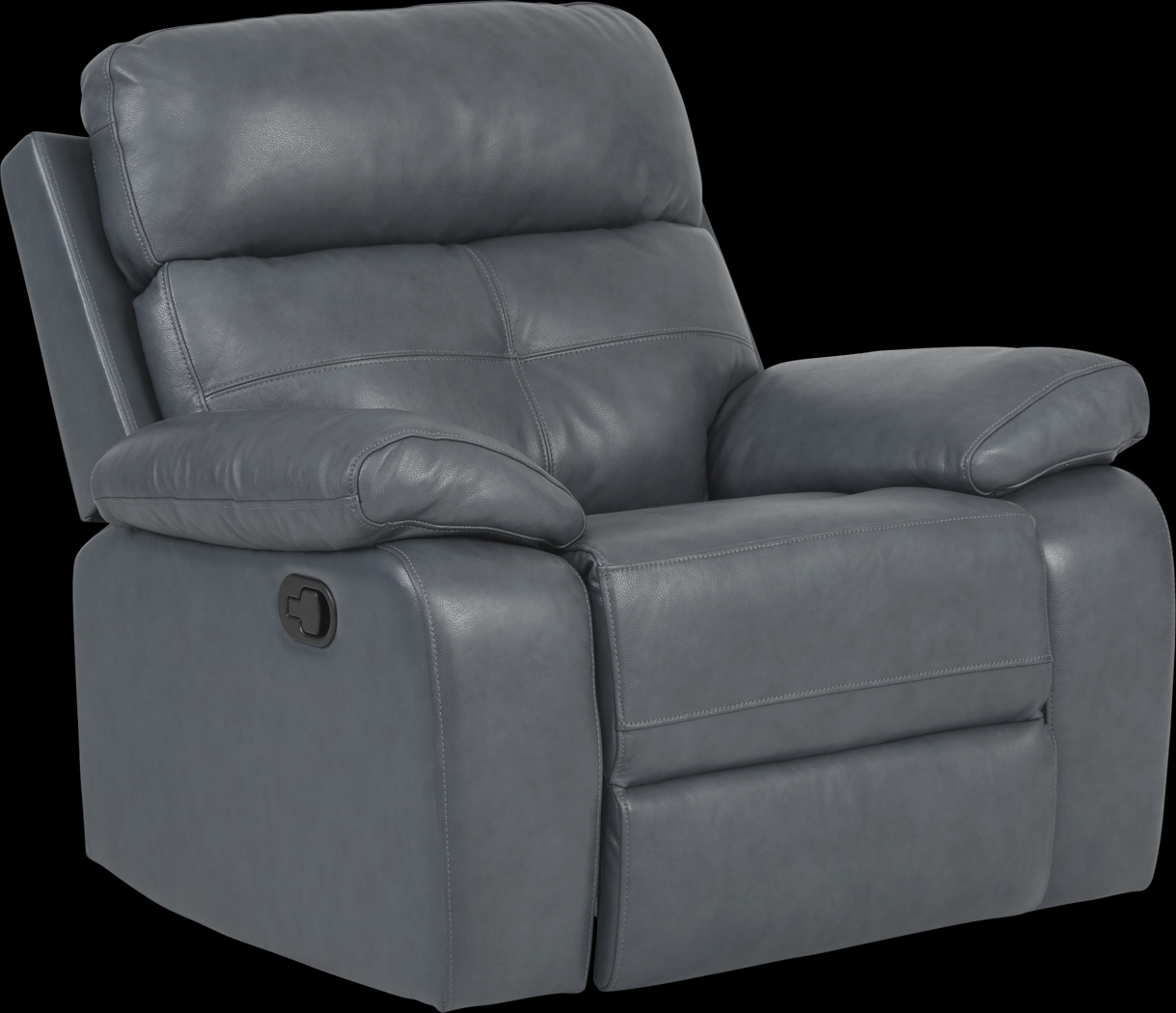 Cepano Blue Leather 2 Pc Living Room with Reclining Sofa - Thumbnail - Image 4
