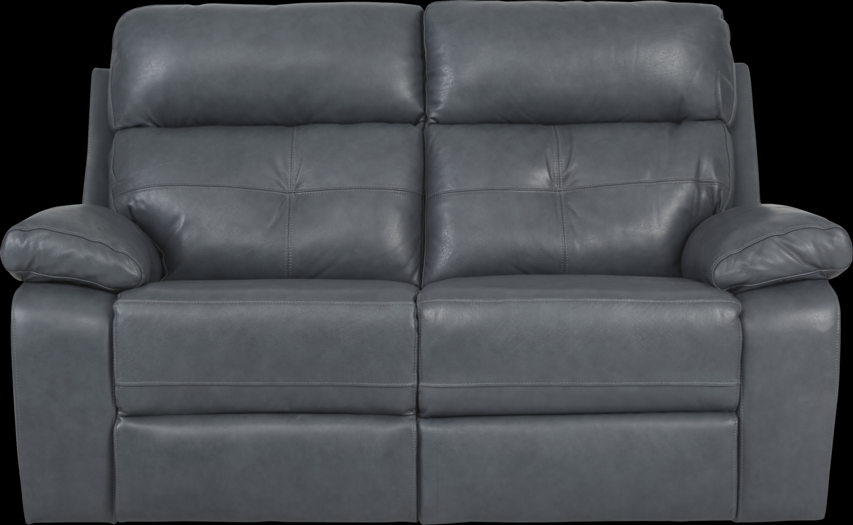 Cepano Blue Leather 7 Pc Living Room with Reclining Sofa - Thumbnail - Image 4