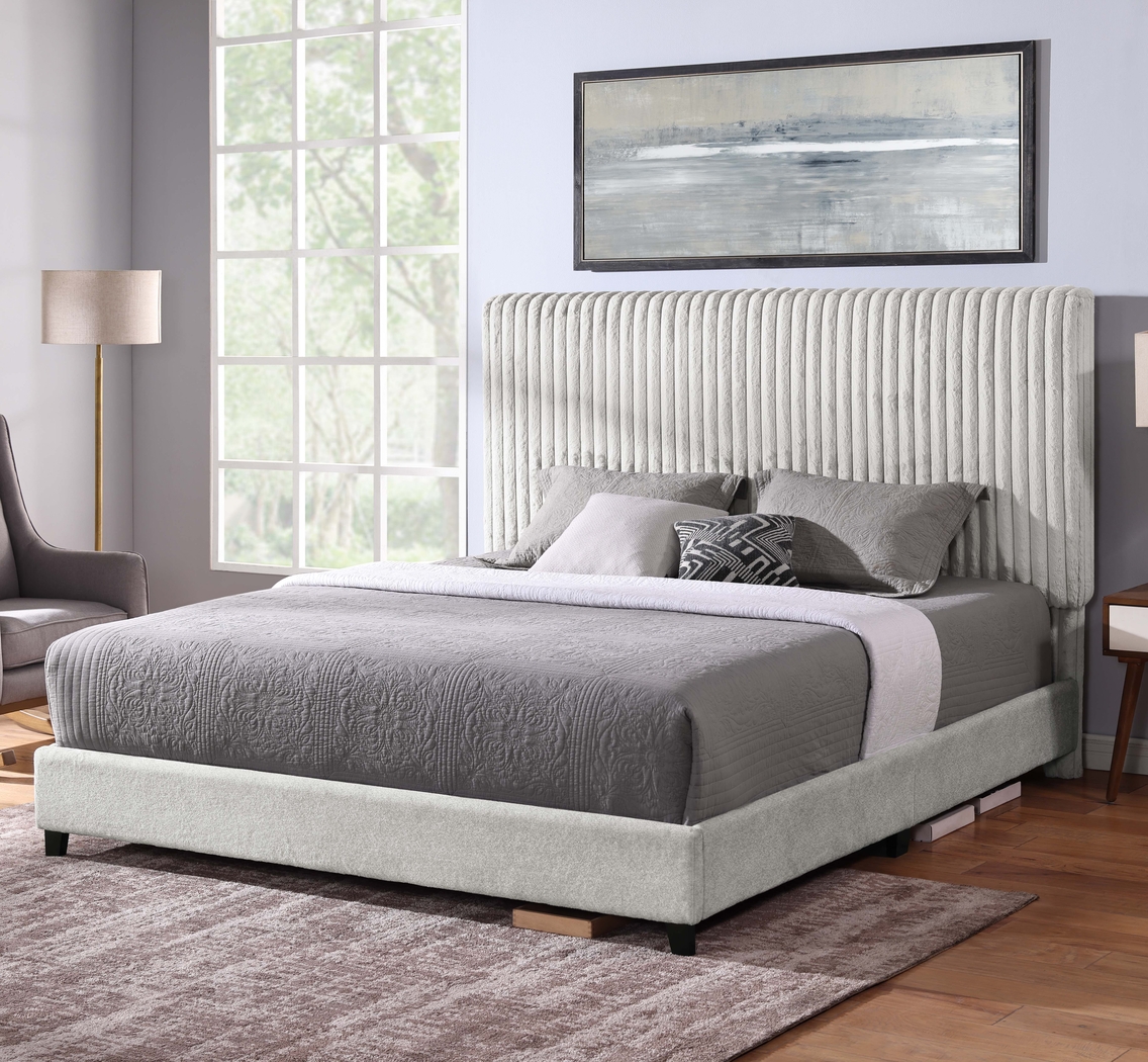 Cerau Gray King Upholstered Bed - Thumbnail - Image 2