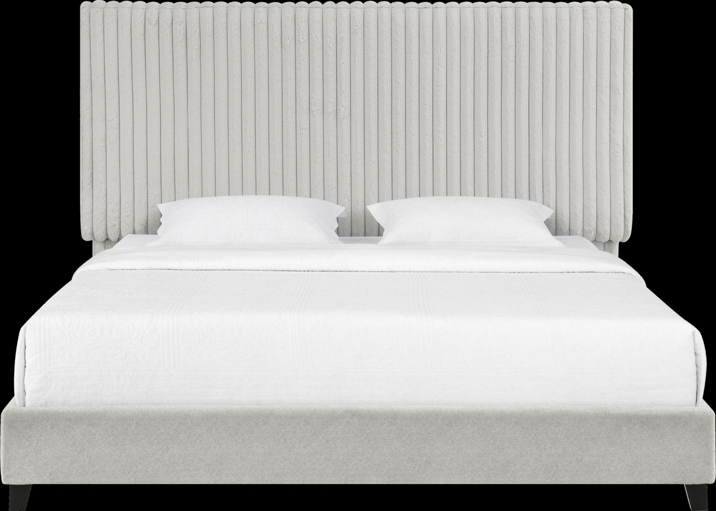 Cerau Gray King Upholstered Bed - Thumbnail - Image 5