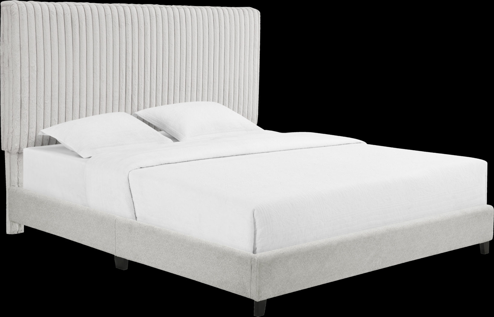 Cerau Gray King Upholstered Bed - Thumbnail - Image 1