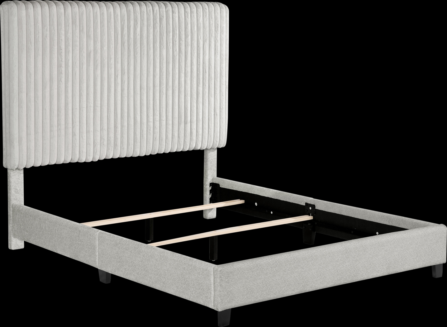 Cerau Gray Queen Upholstered Bed - Thumbnail - Image 5