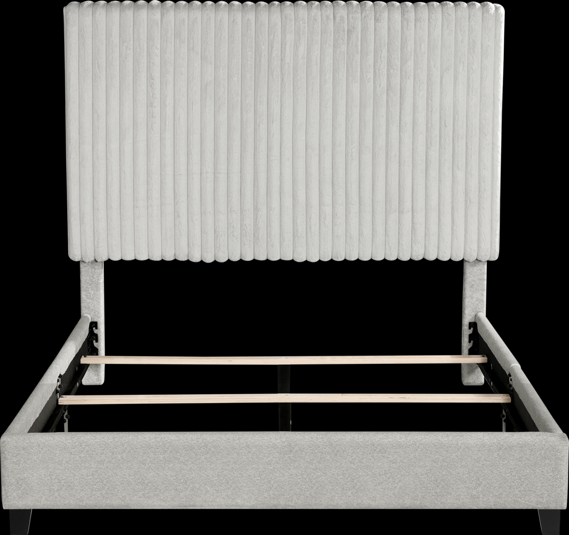 Cerau Gray Queen Upholstered Bed - Thumbnail - Image 6