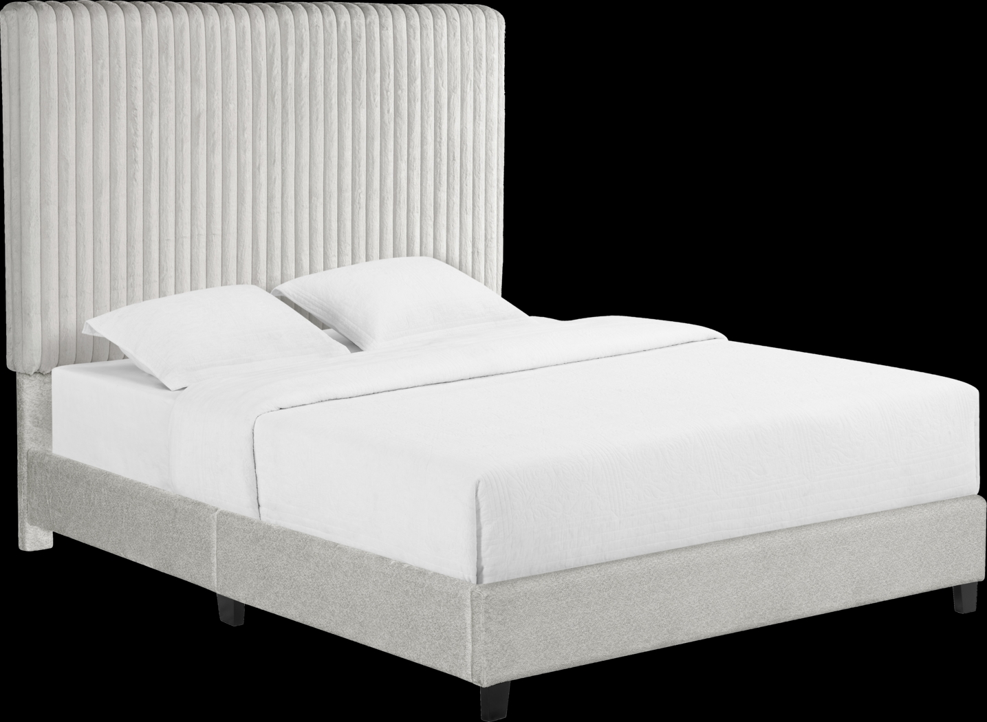 Cerau Gray Queen Upholstered Bed - Thumbnail - Image 1