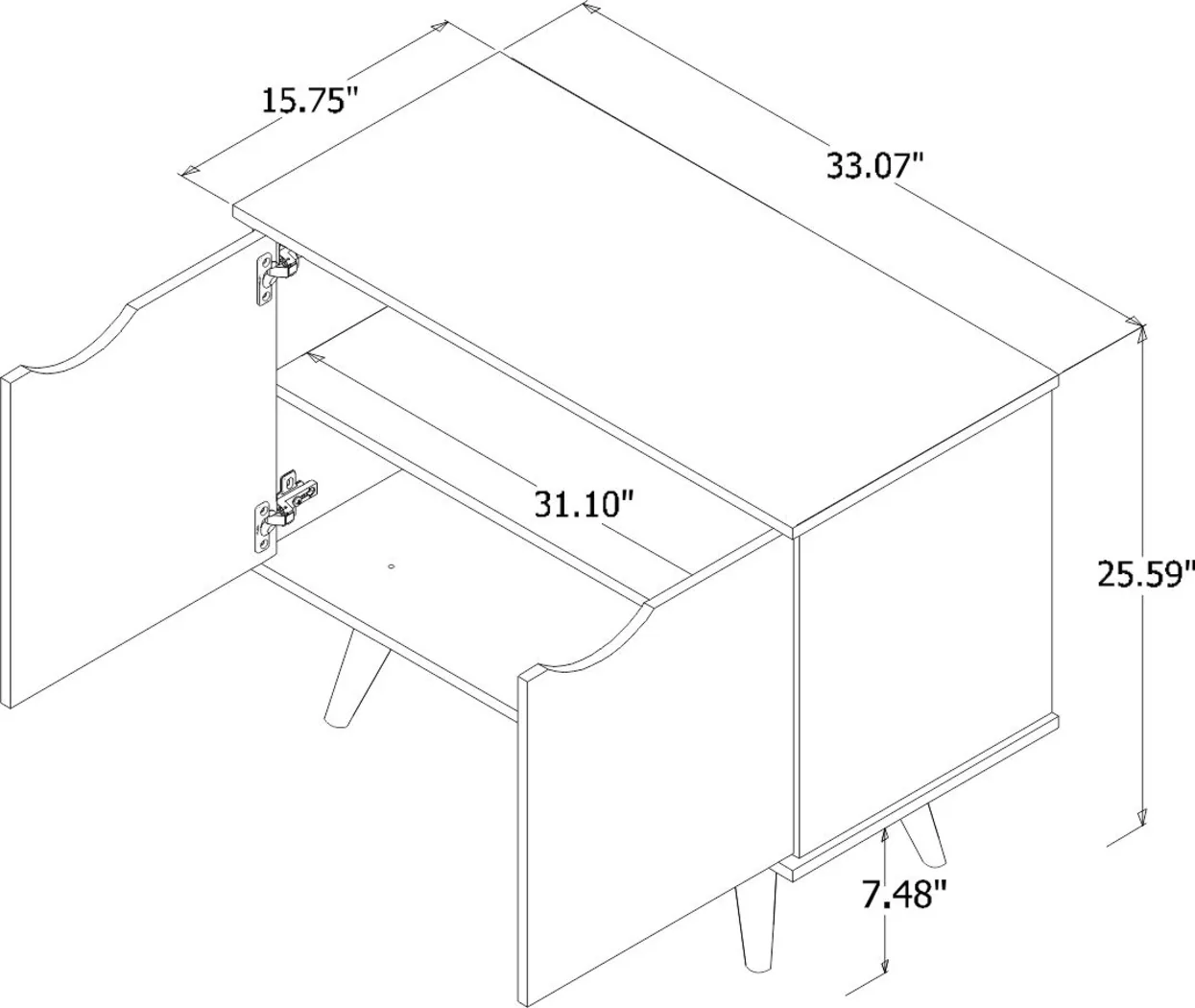 Cerone Beige Accent Cabinet - Thumbnail - Image 10
