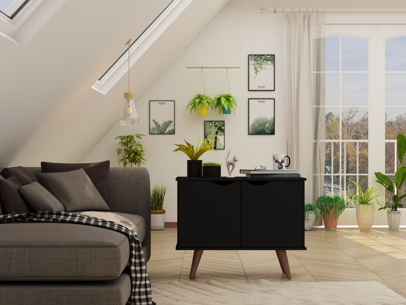 Cerone Black Accent Cabinet - Thumbnail - Image 9