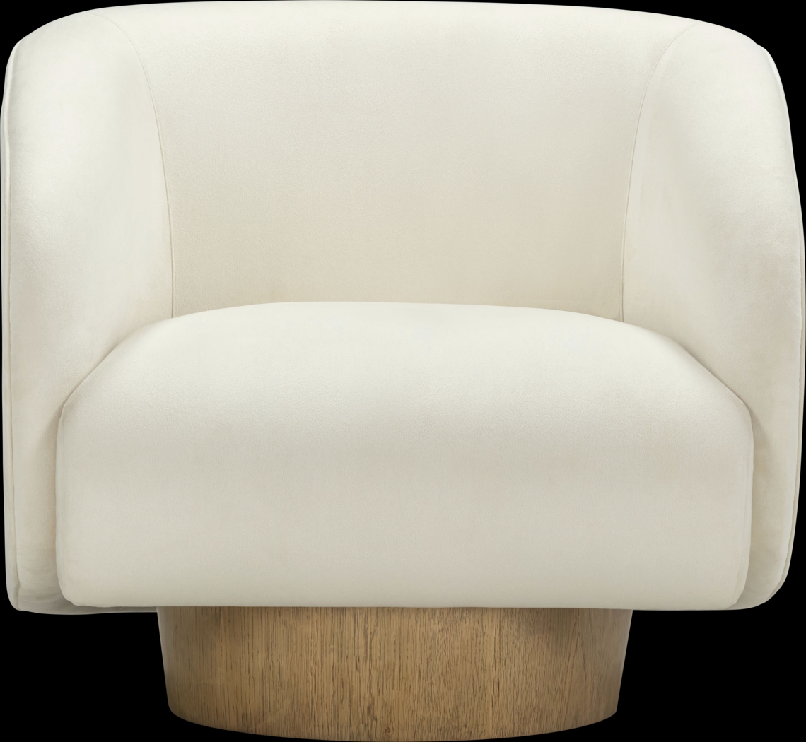 Cerqua Cream Swivel Accent Chair - Thumbnail - Image 2