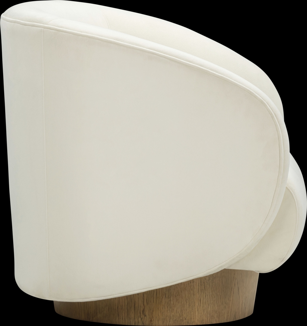 Cerqua Cream Swivel Accent Chair - Thumbnail - Image 3