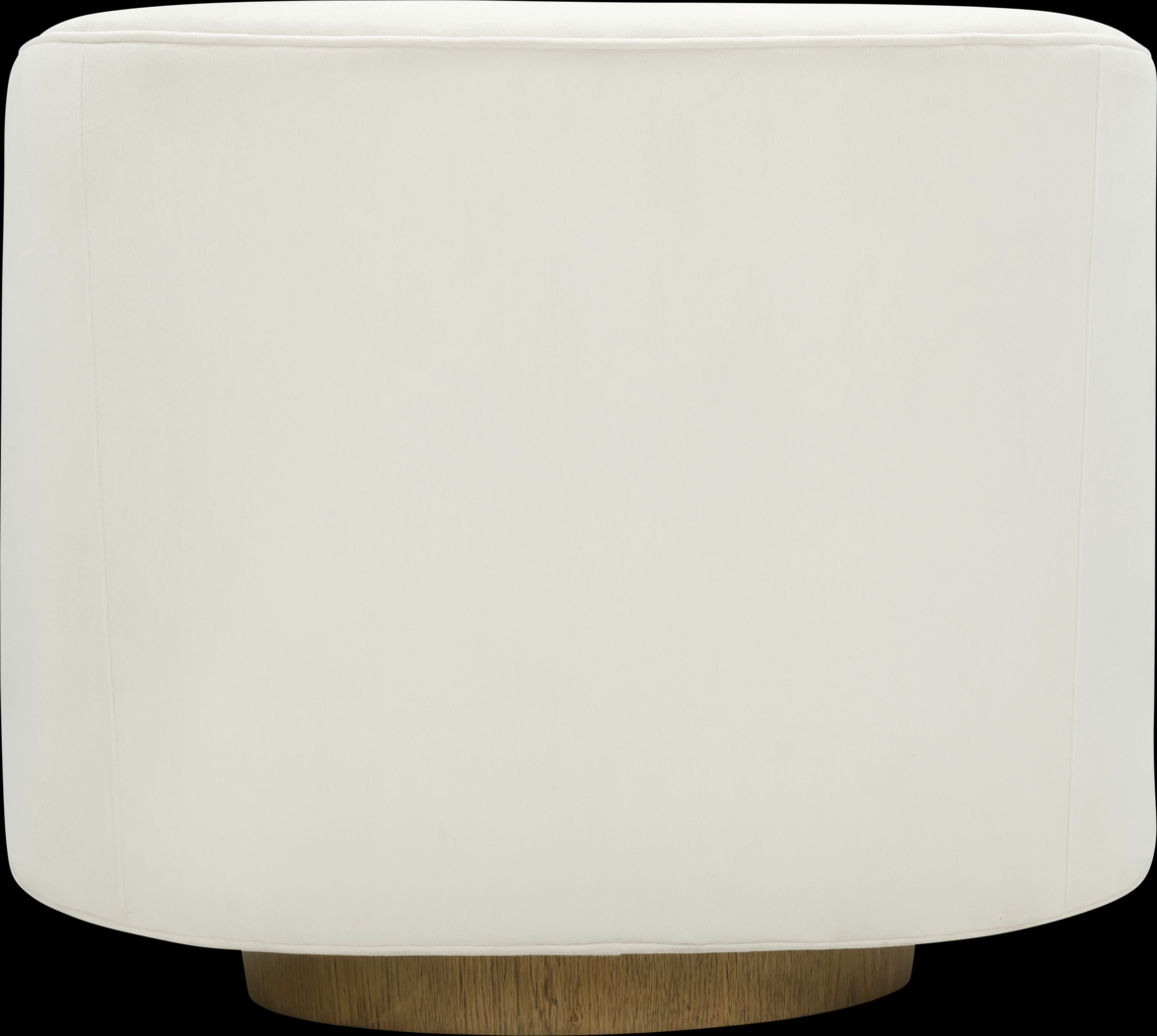 Cerqua Cream Swivel Accent Chair - Thumbnail - Image 4