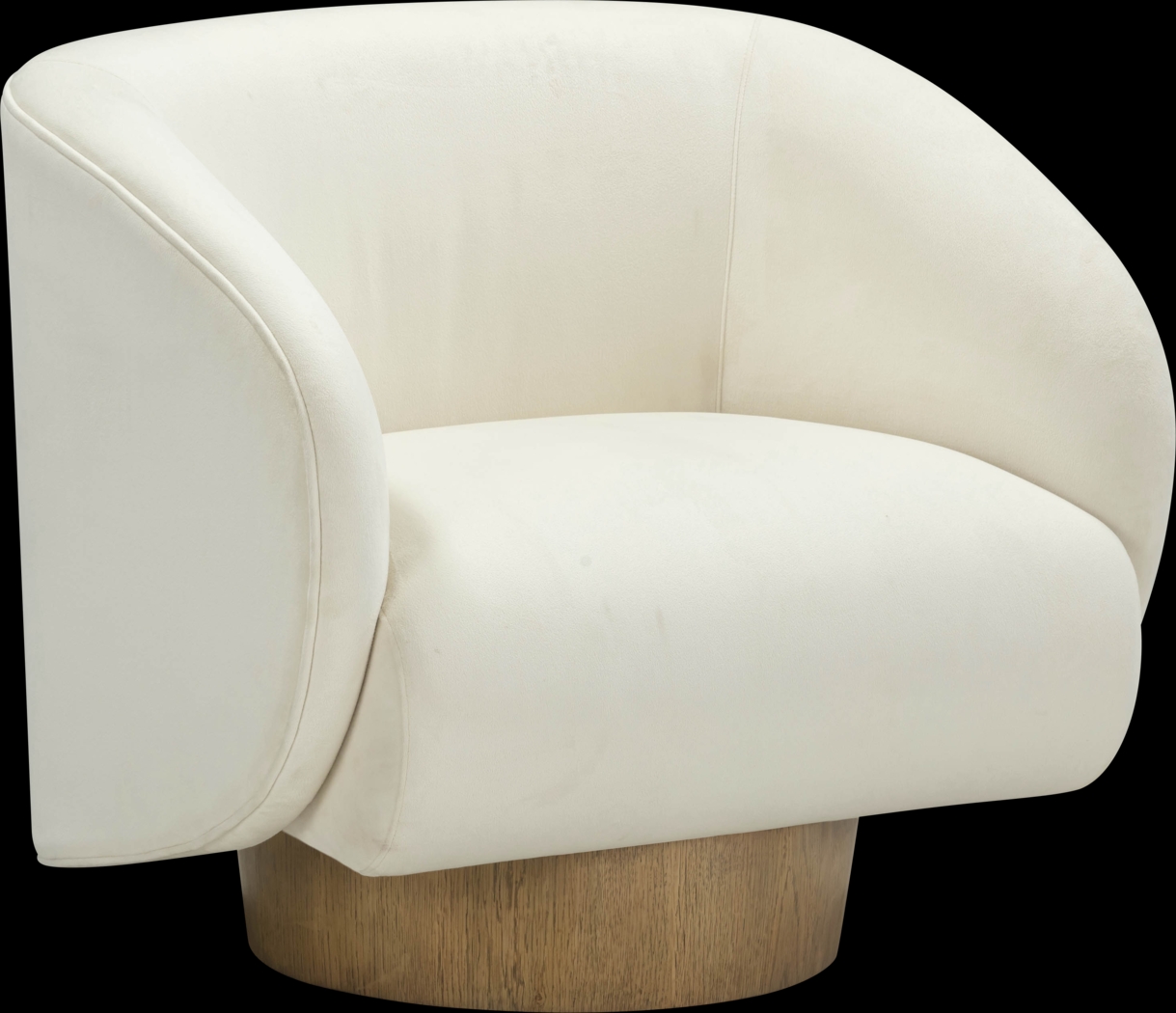 Cerqua Cream Swivel Accent Chair - Thumbnail - Image 1